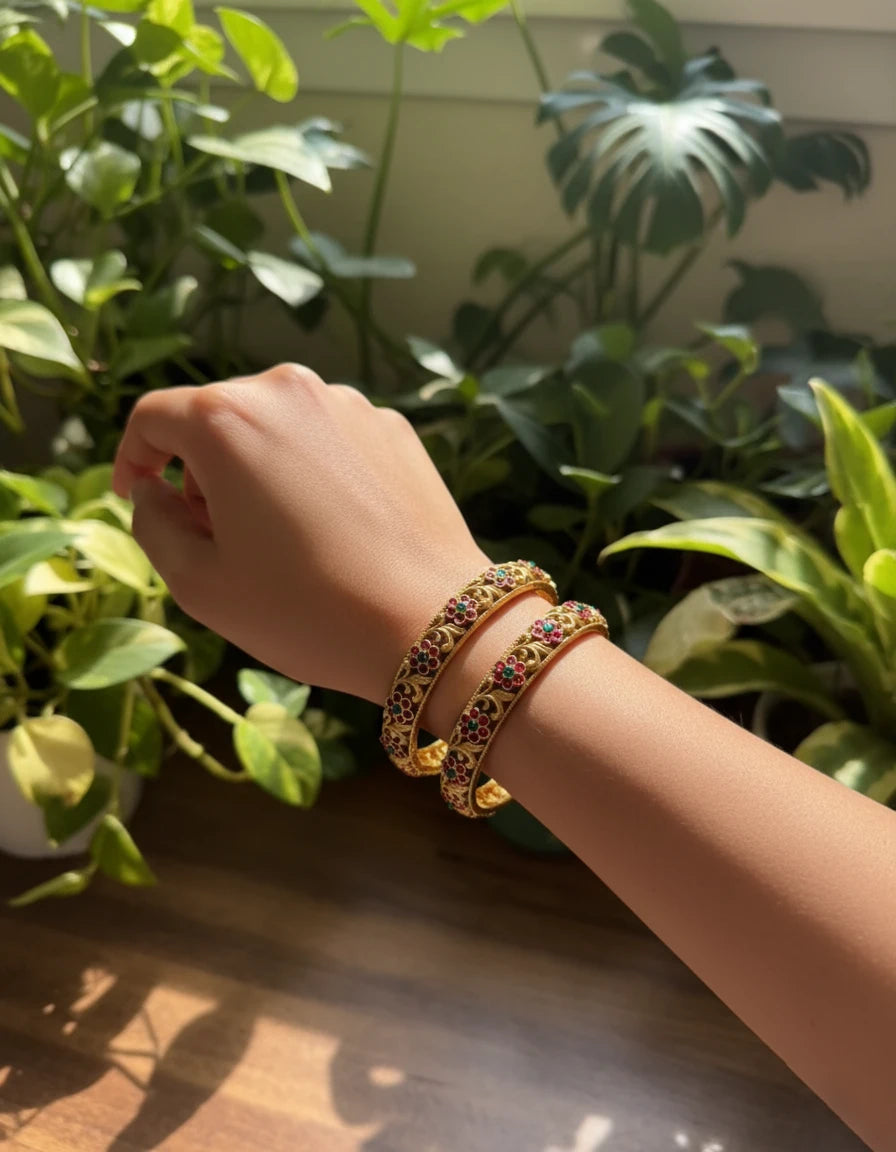 frangipani flower bangles 2.4 Full View